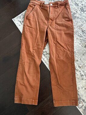 Everlane Wide-Leg Orange Trousers